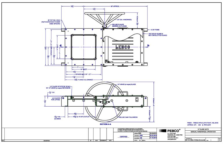 Slide Gates - PEBCO