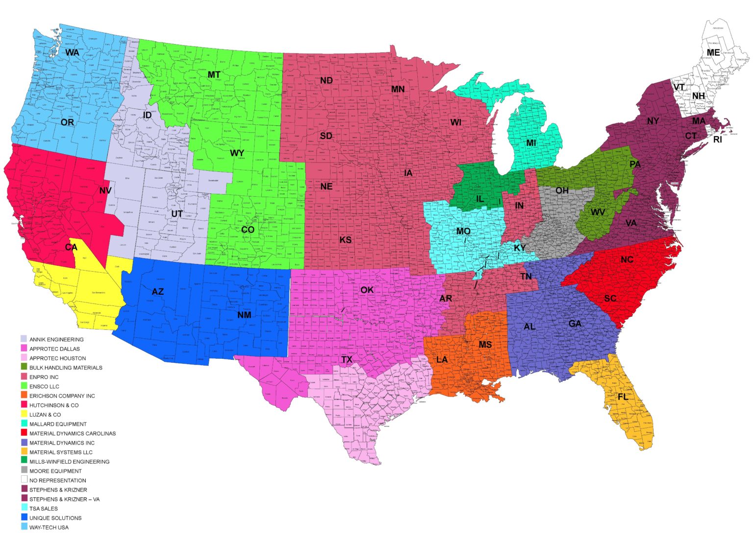 USA Map With Counties